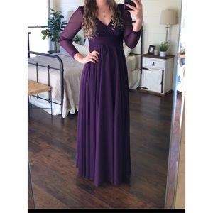 Davids bridal size 8 plum color bridesmaid dress.